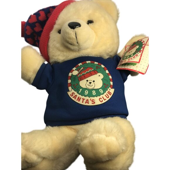 Dandee Christmas Santa Club Teddy Bear Stuffed Animal Plush Large 18.5” Vintage - Picture 9 of 11